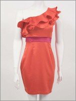 Pleated Frill One Shoulder Dress AW11