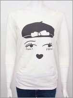 Cartoon Face Top Maison Scotch AW11